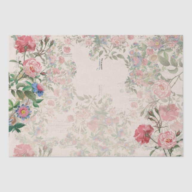 Papier de soie de soie rose de Passionflower (Recto)