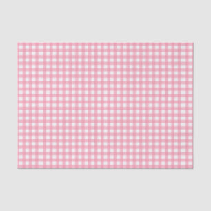 Papier de soie de soie rose et blanc de contrôle