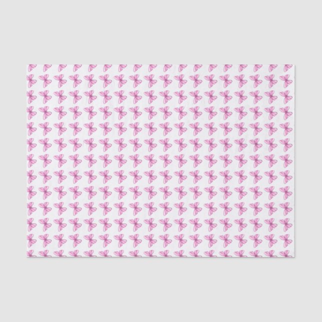 Papier de soie de soie rose minuscule de papillon (Recto)
