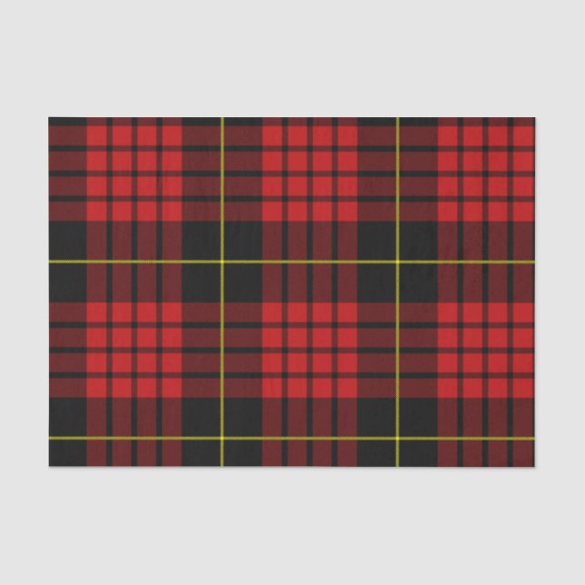 Papier de soie de soie rouge de tartan (Recto)