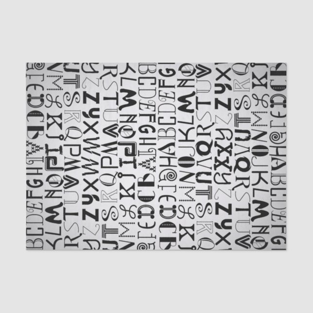 Papier de soie de soie unisexe de typographie (Recto)