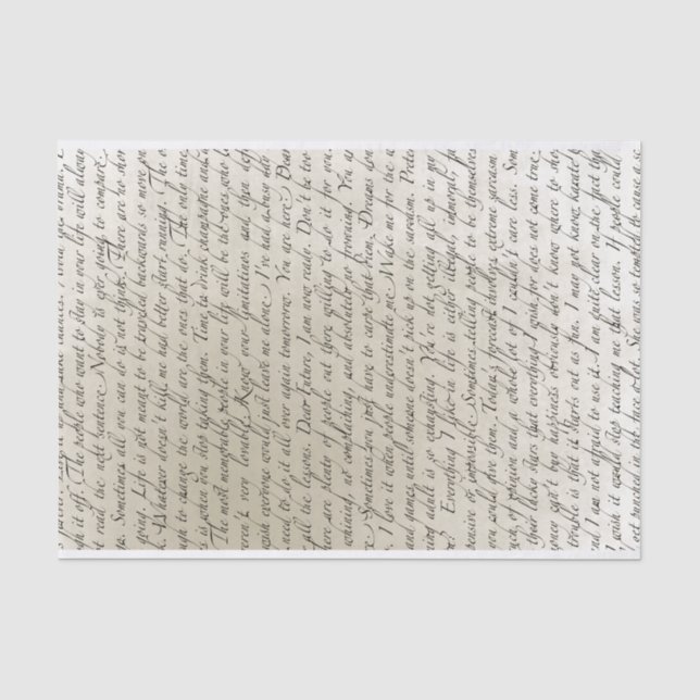 Papier de soie de soie vintage d'art des textes de (Recto)