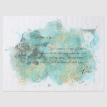 Papier de soie de soie vintage de lettre d'amour