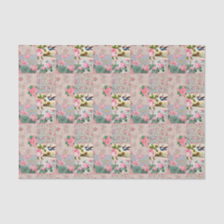 Papier de soie de soie vintage doux de collage de