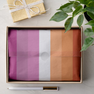 Papier de soie drapeau lesbien coucher de soleil