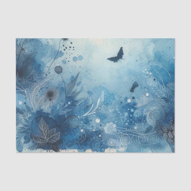 Papier de soie Éphémère aquarelle (Recto)