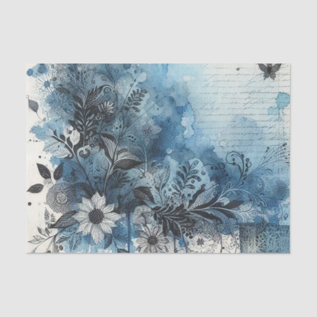 Papier de soie Éphémère aquarelle (Recto)