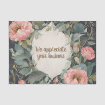 Papier de soie floral fabuleux personnalisable