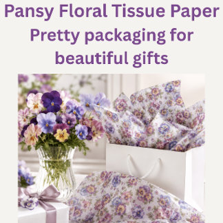 Papier de soie floral Party au jardin de pensées