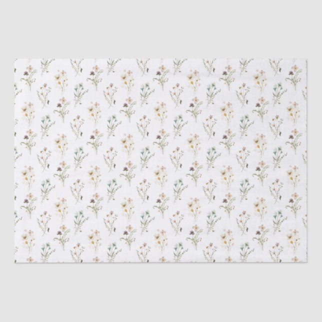 Papier de soie floral pastel (Recto)