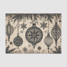 Papier de soie gothique pour découpage de Noël 