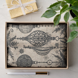 Papier de soie gothique pour découpage de Noël 
