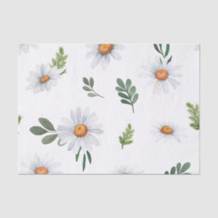 Papier de soie marguerite blanche, Marguerites bla