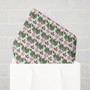 Papier de soie Noël Âne rustique