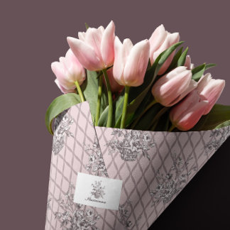 Papier de soie panier floral vintage