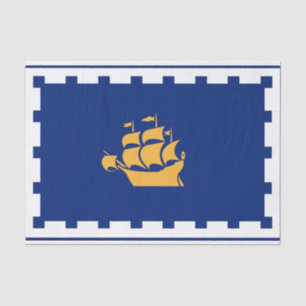 Papier de soie patriotique avec drapeau de la vill