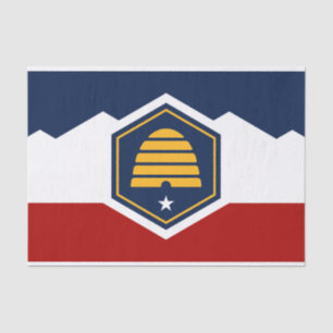 Papier de soie patriotique avec drapeau de l'Utah,