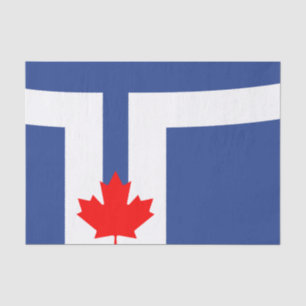 Papier de soie patriotique avec drapeau de Toronto