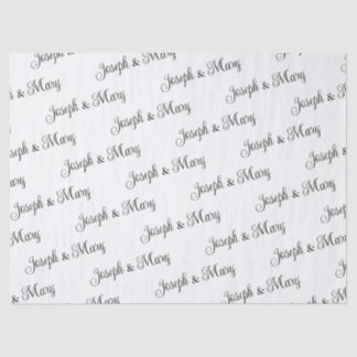 Papier de soie personnalisé blanc pour mariage