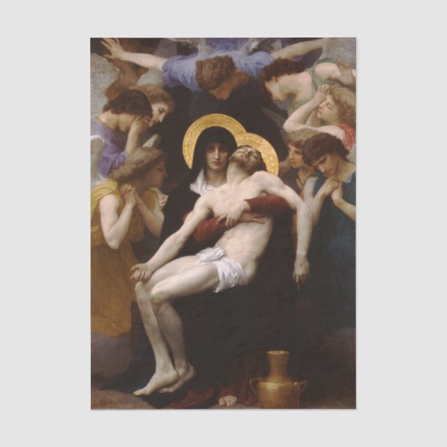 Papier de soie Pietà de William Bouguereau (Recto)