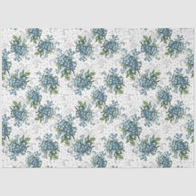 Papier de soie pour bouquet Forget Me Not (Recto)