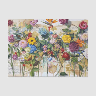 Papier de soie pour collage botanique et artisanal