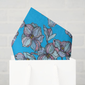 Papier de soie pour fête - Delphiniums abstraits