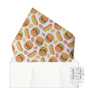 Papier de soie pour hamburgers et hot dogs