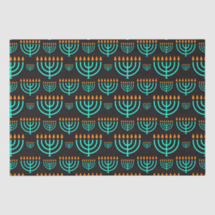 Papier de soie pour menorah de Hanukkah bleu