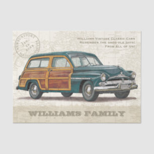 Papier de soie pour voiture Woody classique turquo