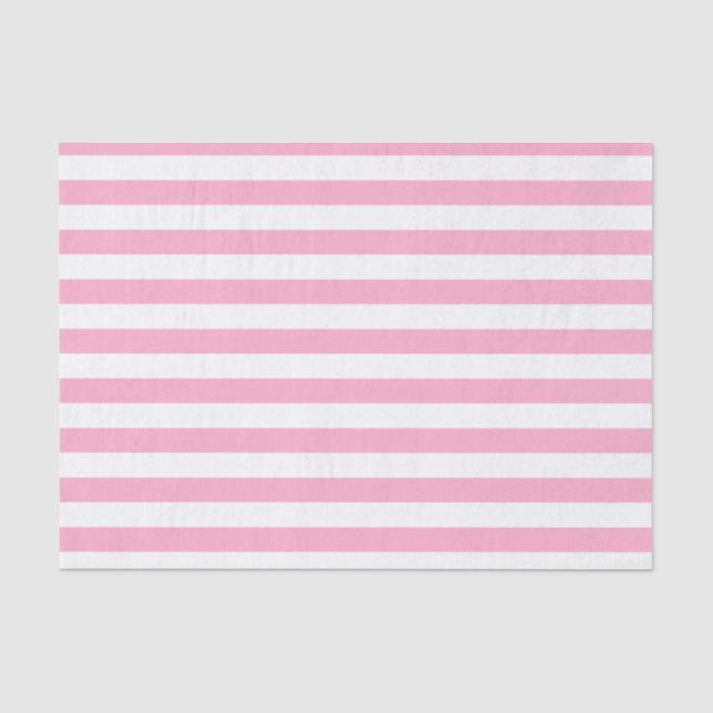Papier de soie rayé de rose et blanc de soie (Recto)