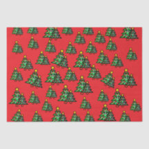 Papier de soie rouge de Noël