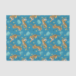 Papier de soie Tigre Bleu
