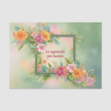 Papier de soie tropical personnalisable pour embal