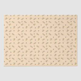 Papier de soie vert pastel à abeilles mellifères