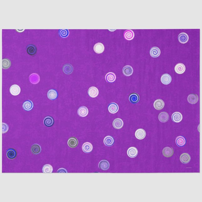 Papier de soie violet à pois tournoyants (Recto)