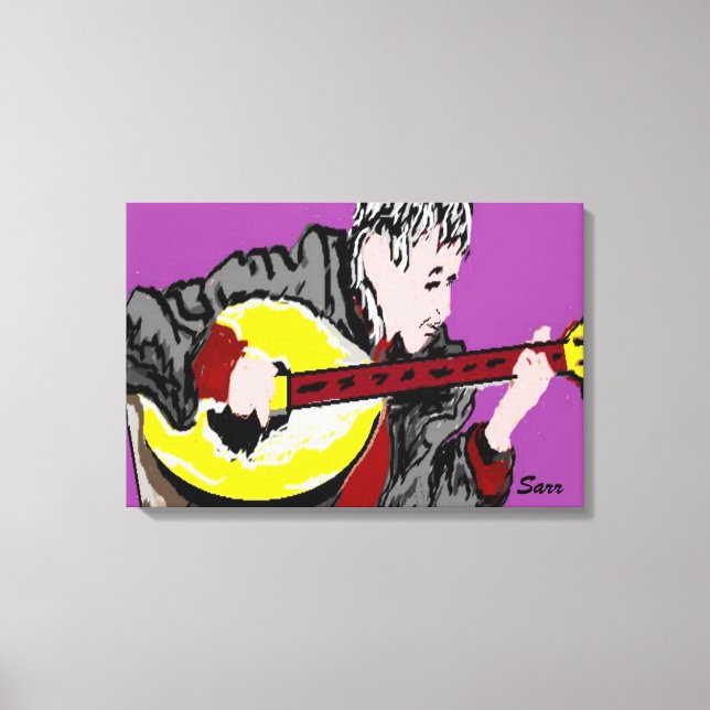 Papier de toile / Joueur Bouzouki (Recto)