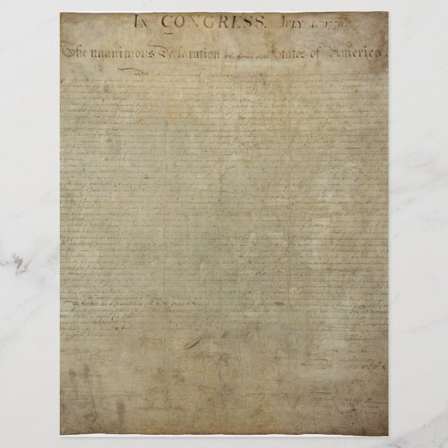 Papier Déclaration d'indépendance originale (Devant)