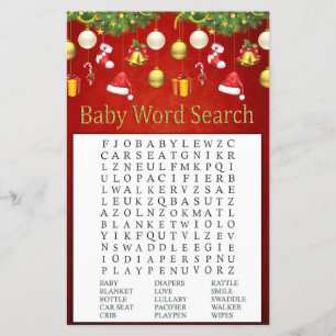 Papier Décor de Noël Baby shower Mot Recherche