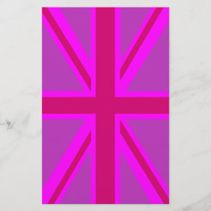 Papier Décor Union Jack Fuchsia rose chaud