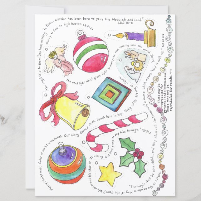 Papier Décorations de Noël (Devant)