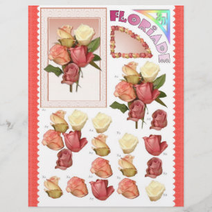 Papier Découpage 3D - Floriade - Bouquet de roses