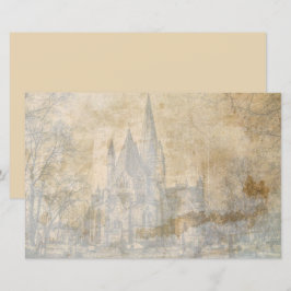 Papier decoupage pour scrapbooking de vieux châtea