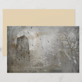 Papier decoupage pour scrapbooking de vieux châtea