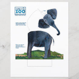 Papier Découpe d'éléphant au zoo de Mabell