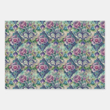 Papier découpé pour meubles à motif floral continu