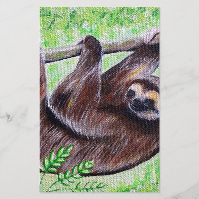 Papier d'écriture de peinture de Sloth (Devant)
