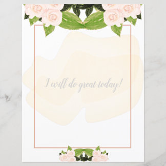 Papier d'écriture florale Rose