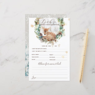 Papier Deer Winter Woodland Cold Outdoor Baby shower Game
