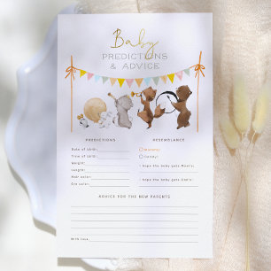 Papier Défilé d'animaux des bois Bébé Prédictions & Conse